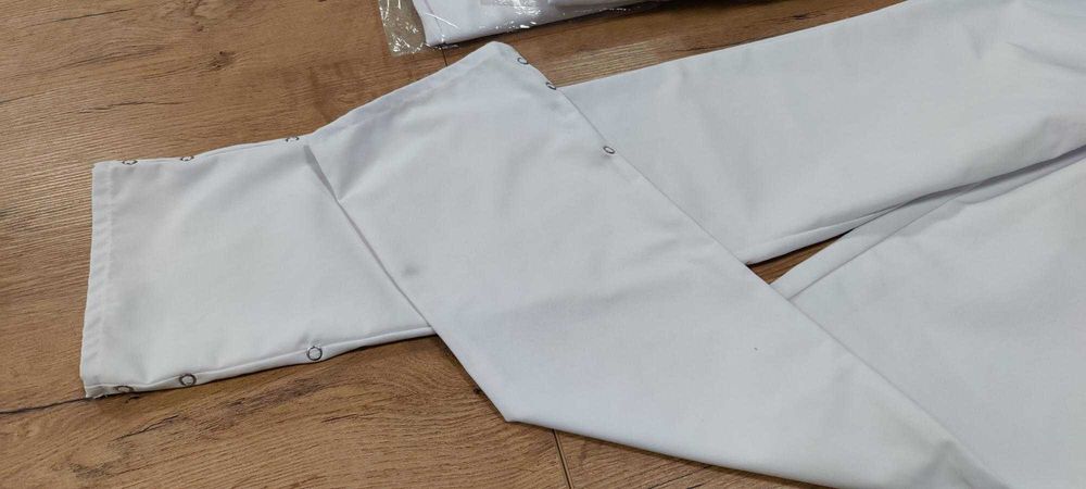 WYPRZEDAŻ EKSPOZYCJI Spodnie kucharskie białe Robur UMINI M / L - nowe