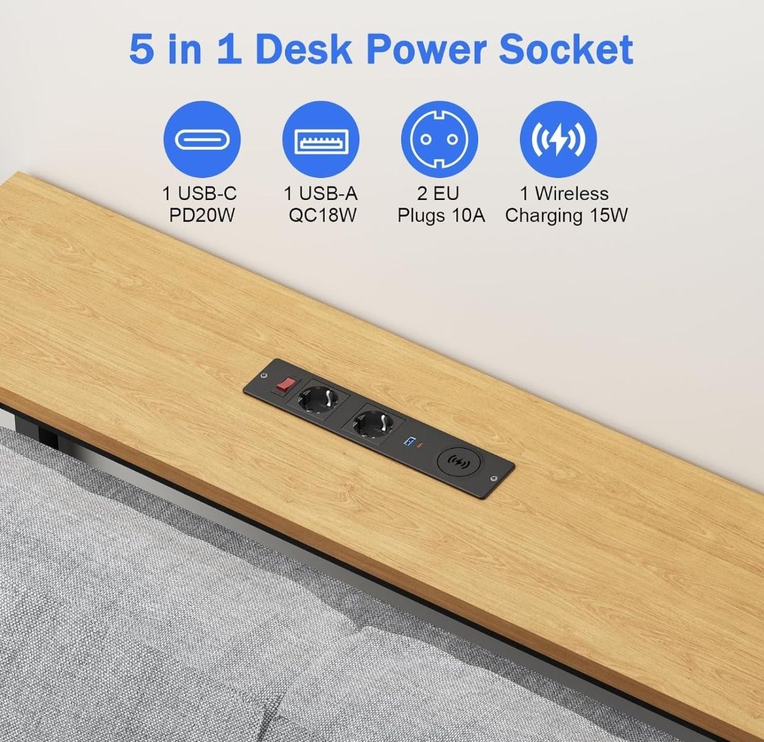 Gniazdko stołowe z USB C PD20 W formie zabudowy