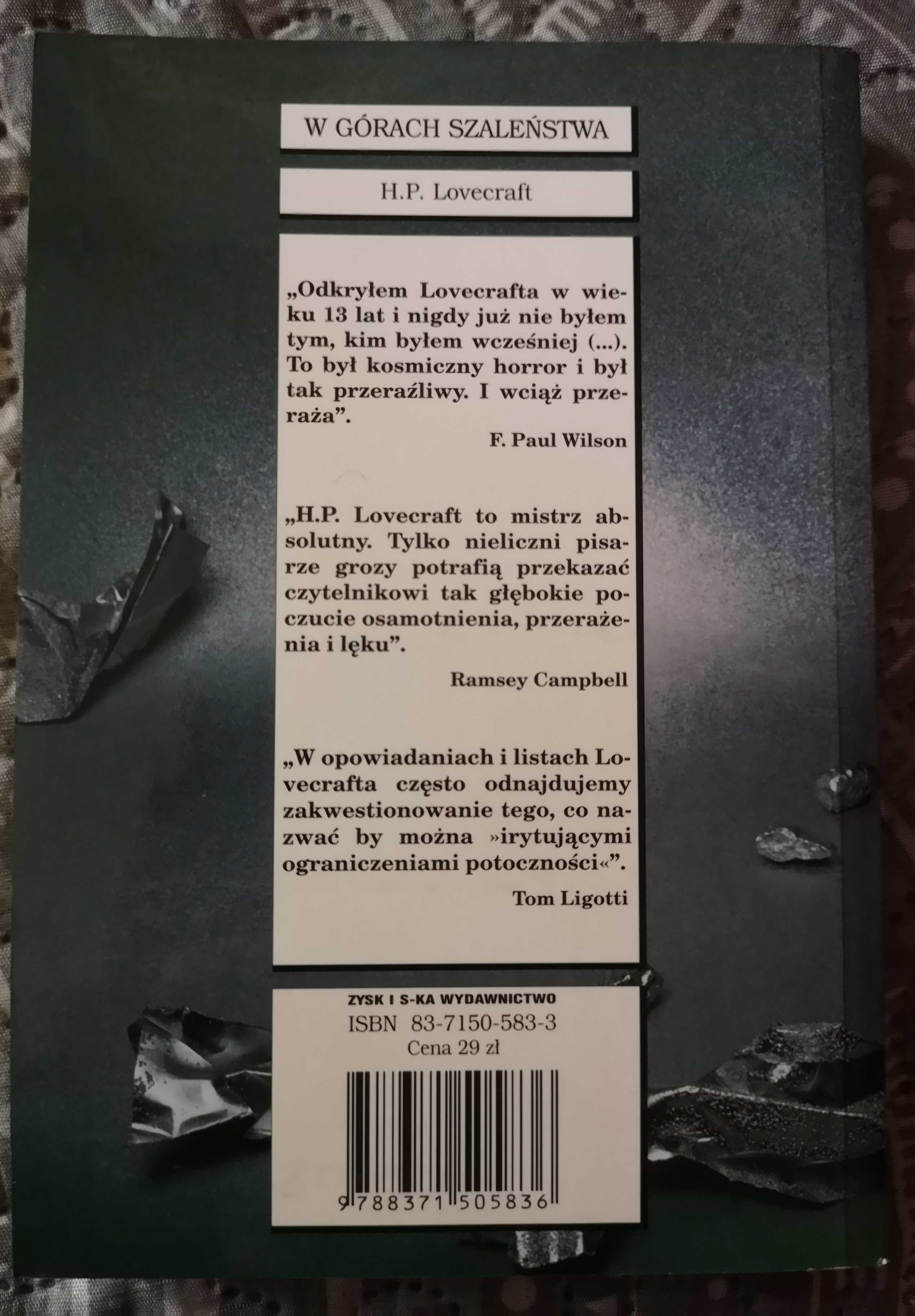 H.P. Lovecraft W górach szaleństwa