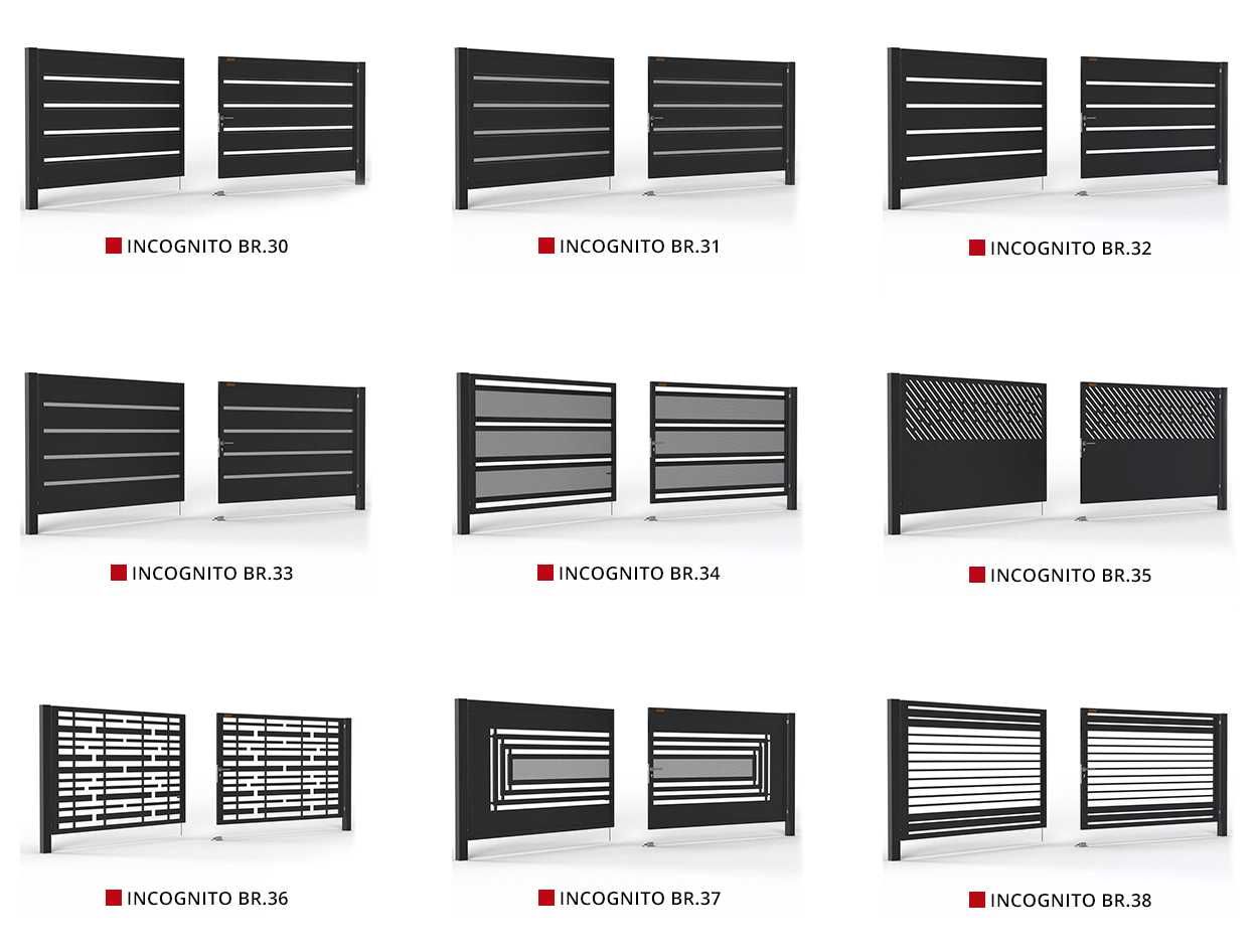 Nowoczesna Brama Posesyjna Rozwierna Wjazdowa NA WYMIAR - Wiele wzorów