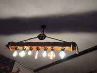 Żyrandol 120 cm  lampa żarówki loft drewno