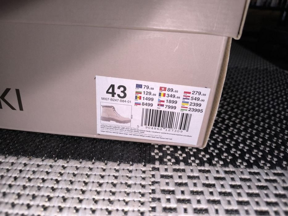 Buty zimowe trzewiki męskie beżowe Lasocki rozm. 43 nówki