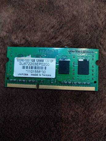 Оперативная память для ноутбука 2* 1 Gb DDR3
