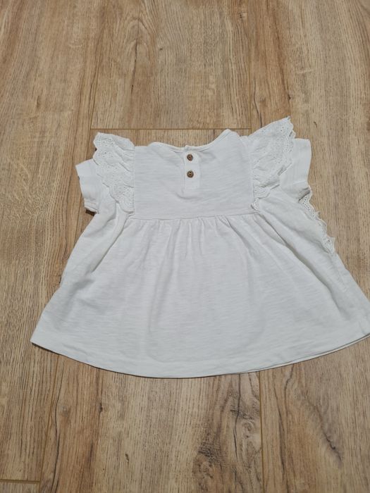 Biała bluzka typu motylek Zara rozm. 86
