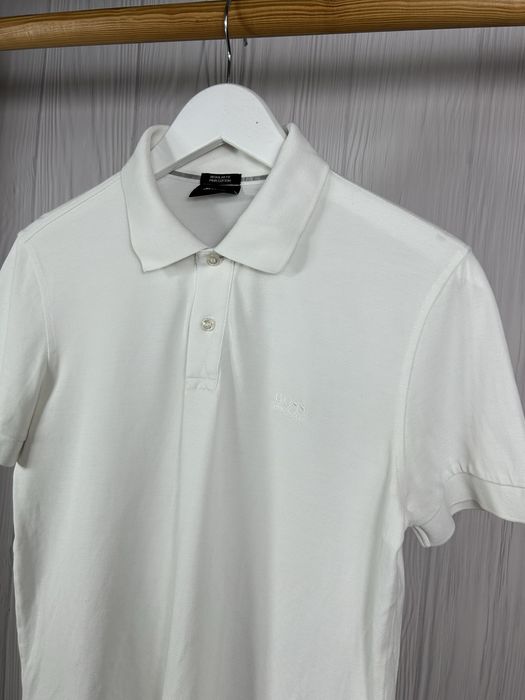 Hugo Boss White Pima Cotton Regular Fit білосніжне поло розмір S