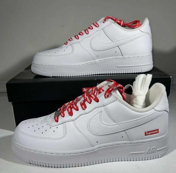 Buty sportowe Nike_Air_Force_1_Low_Supreme_White R.40