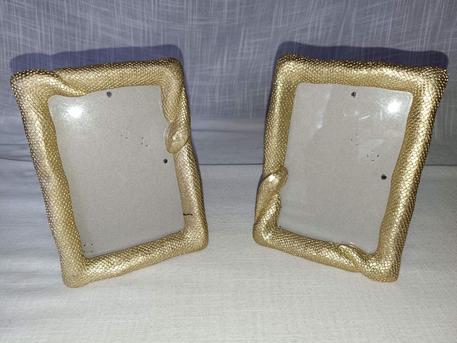 Ramki na zdjęcia złote węże 2 sztuki