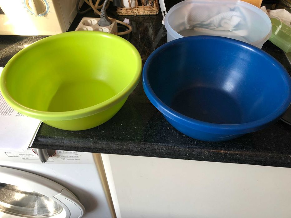 2 tacas grandes azul e verde
