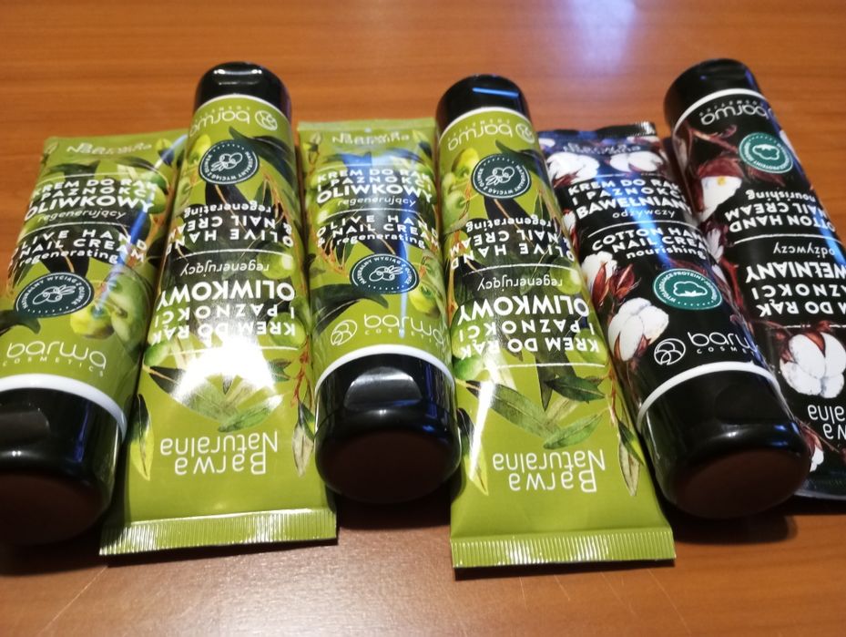 Kremy do rąk i paznokci 6szt za 24zl