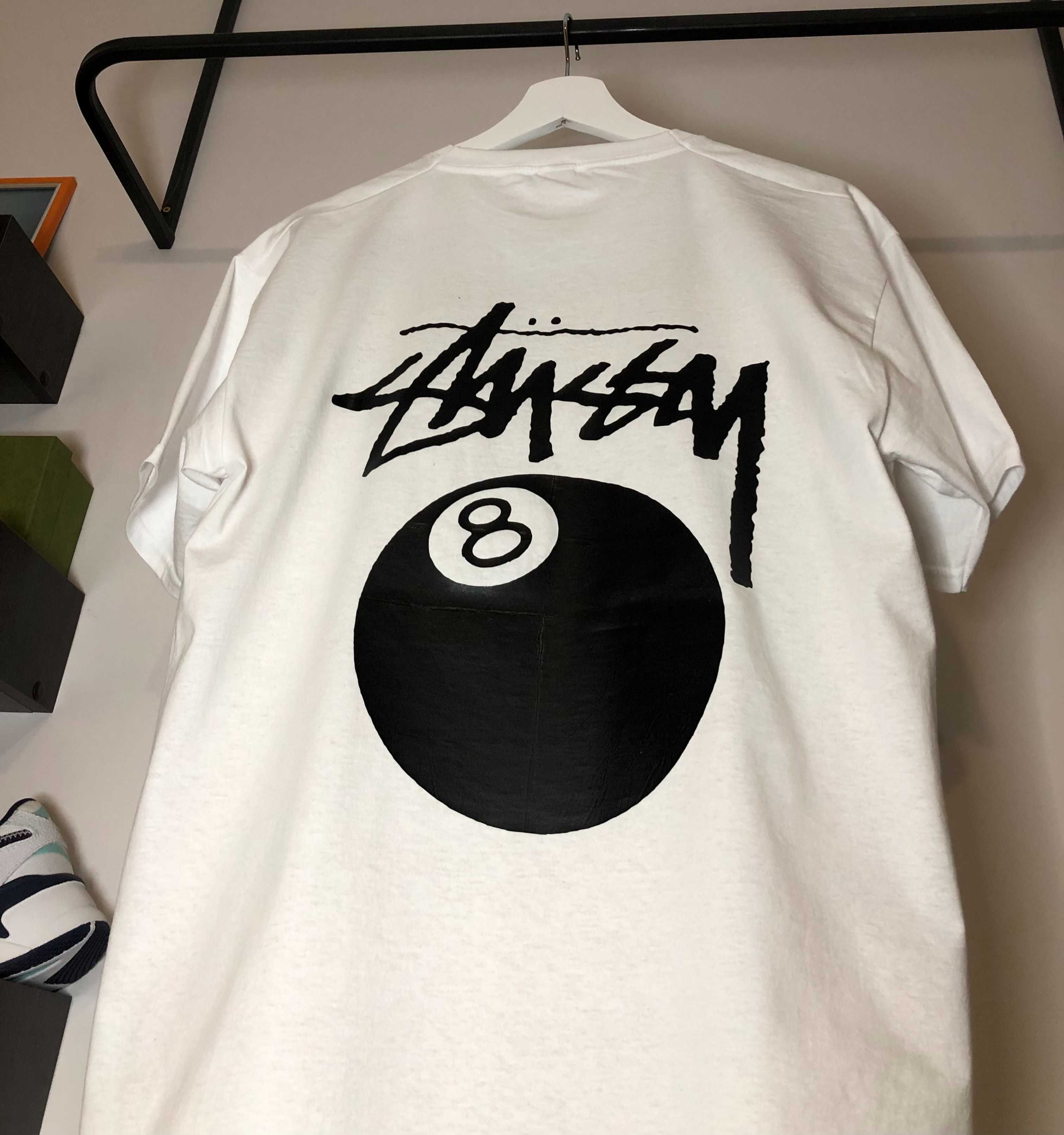 Футболка Stussy 8 Ball (білого кольору)