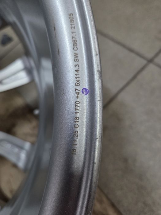 felgi aluminiowe 17" 5x114,3 7x17 ET 47 HYUNDAI KIA MAZDA TOYOTA ITD