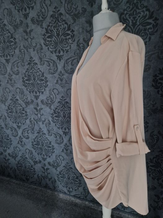 CUDNA sukienka koszulowa, dłuższy tył L/XL
