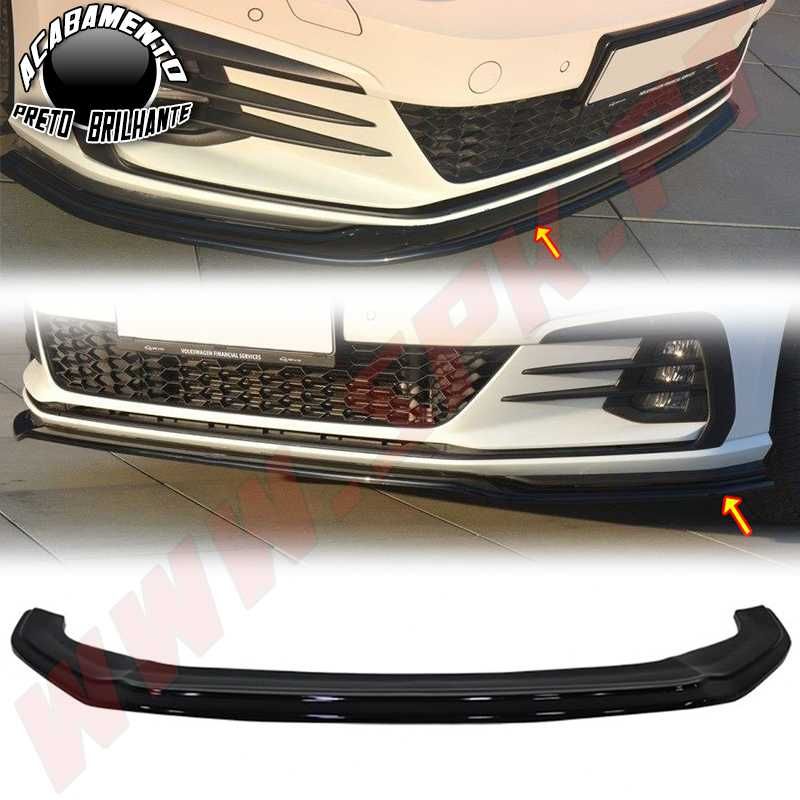 LIP SPOILER VW GOLF 7.5 GTI / GTD / GTE (BLACK GLOSS) (17-) - Novo