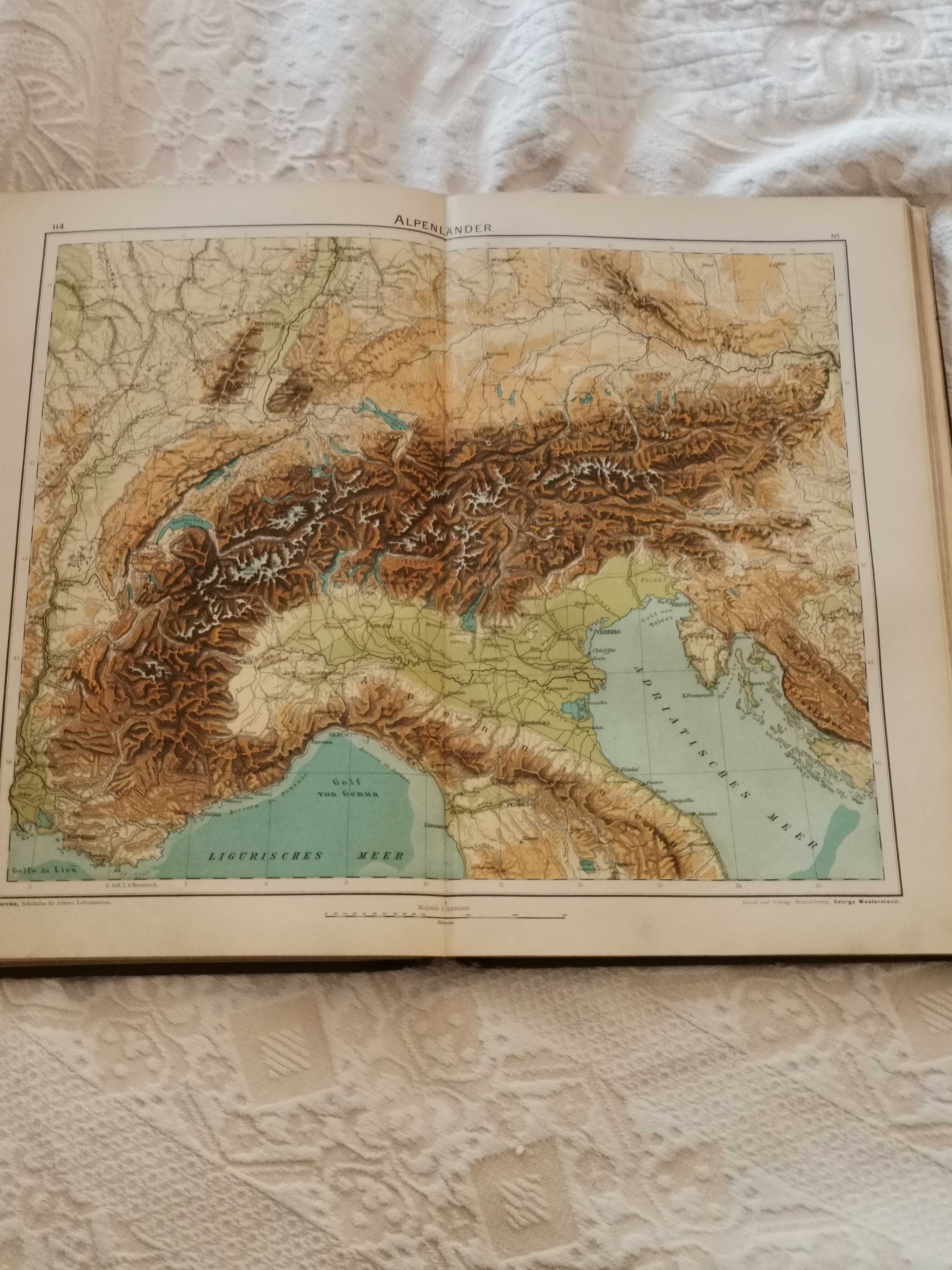 Stary atlas świata , mapy niemiecki z 1902 r