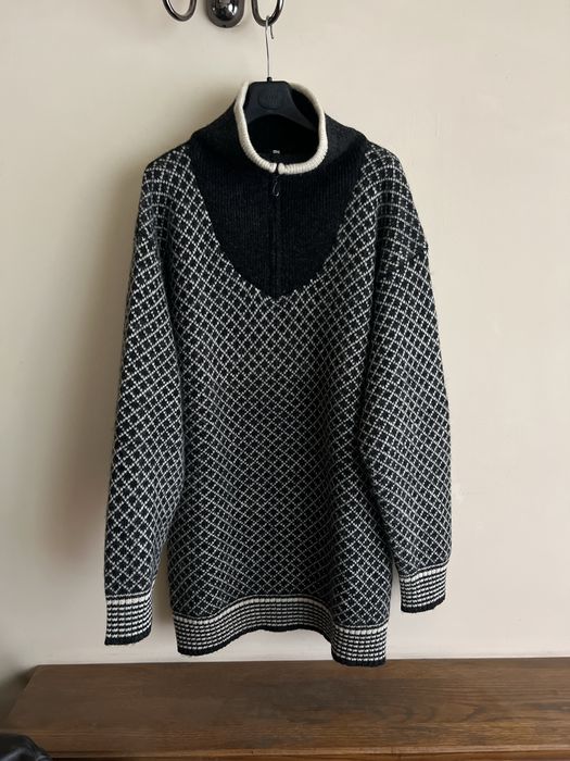 Szary, grafitowy, czarny, wełniany sweter, golf, bluza, wełna, L/XL