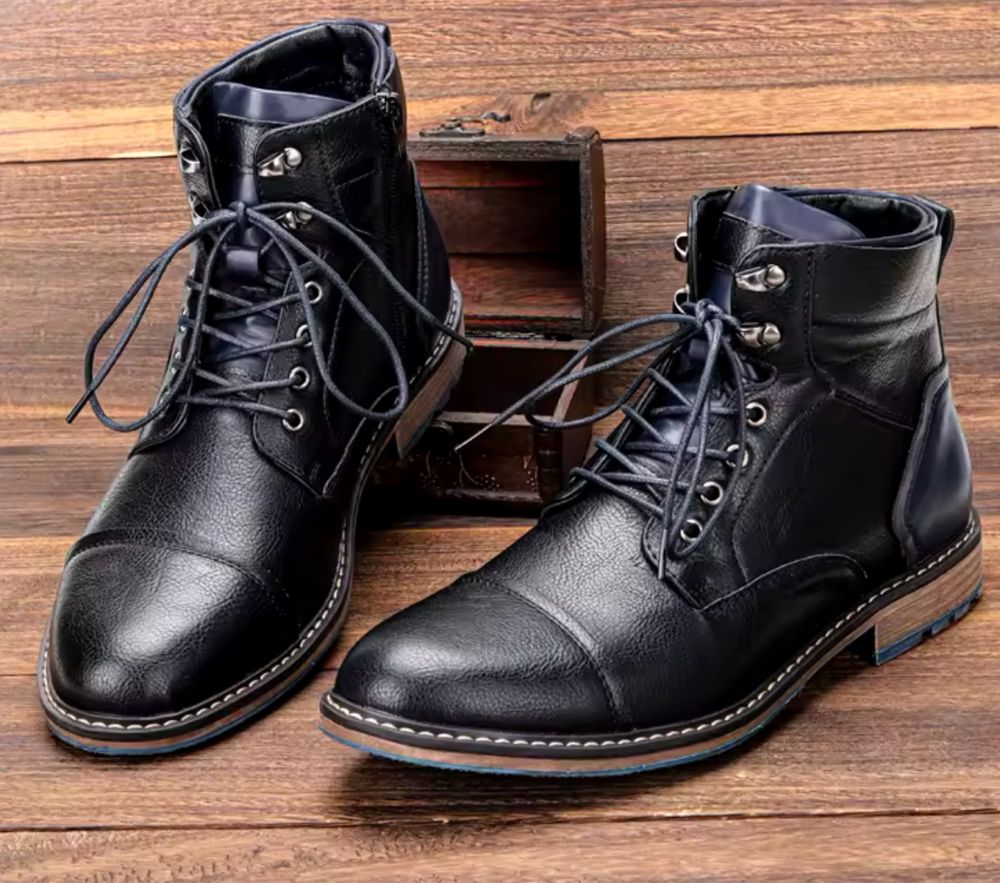 Botki sztyblety skórzane buty męskie obuwie eleganckie casual kozaczki