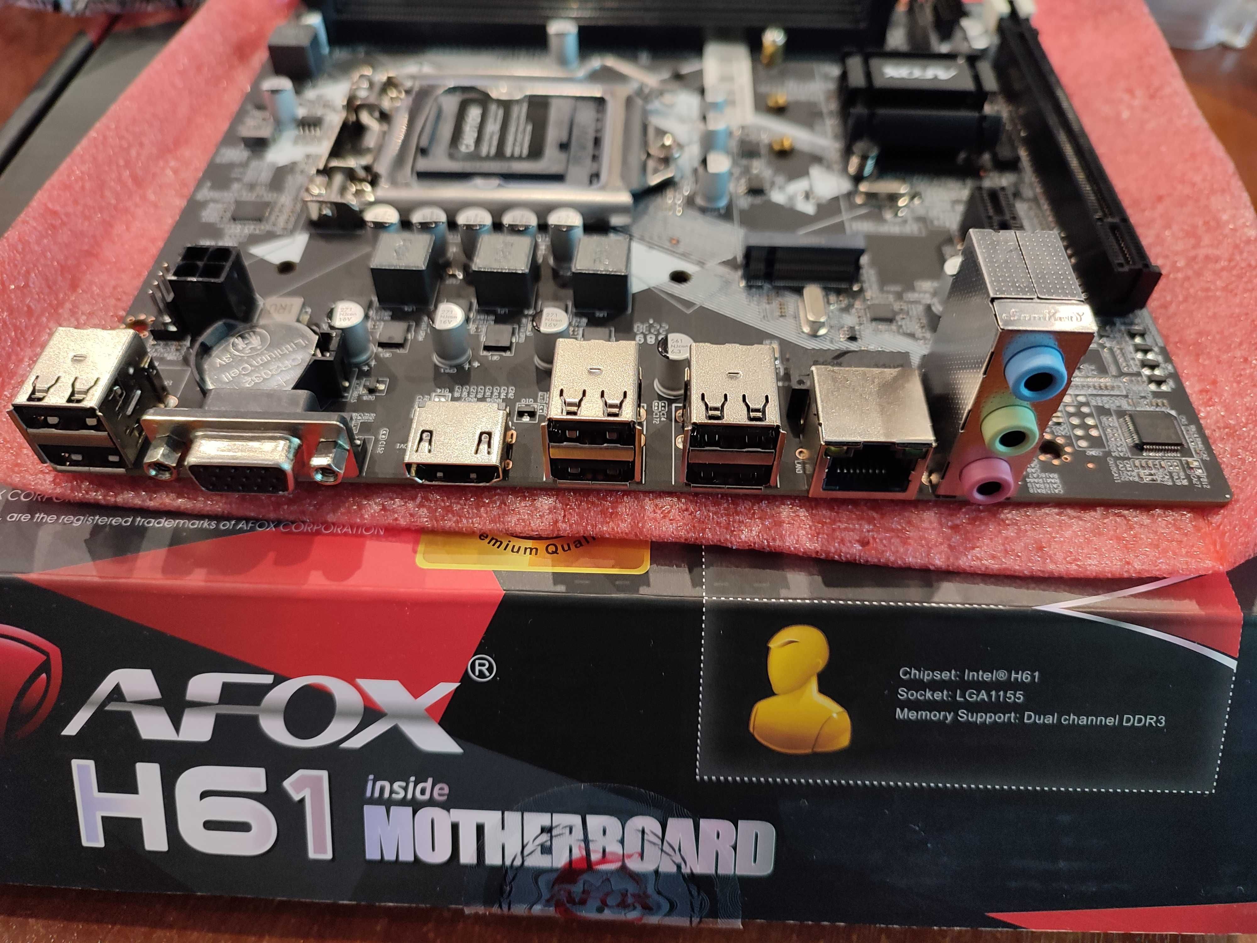 Материнська плата AFOX IH61-MA5-V6 s1155 H61 DDR3  mATX Нова