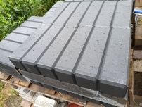 Obrzeże palisadowe 8x48x28 betonowe grafit - palisada betonowa