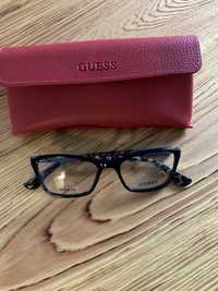 Oprawki do okularów zerówki Guess Petite Fit czarne z granatowym