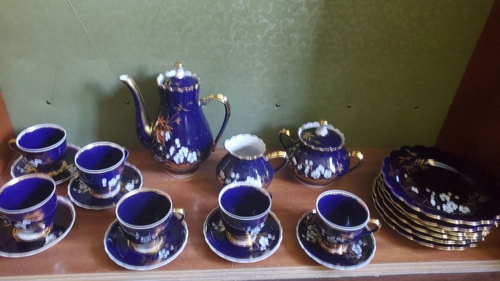 Кобальтовий кавовий сервіз