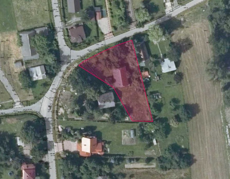Sprzedam działkę budowlaną w Zabierzowie Bocheńskim 1558 m^2