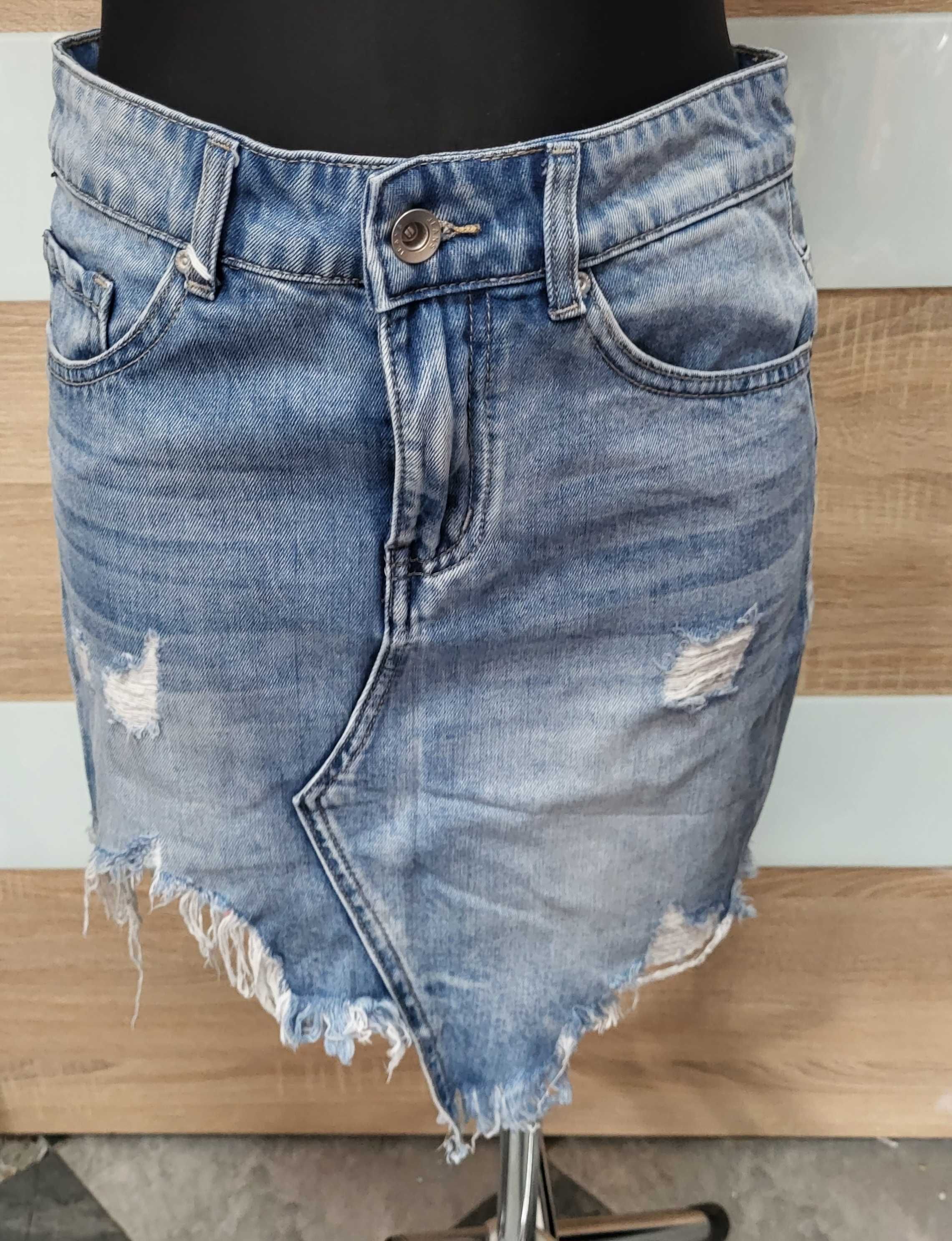 Spódnica jeans asymetryczna