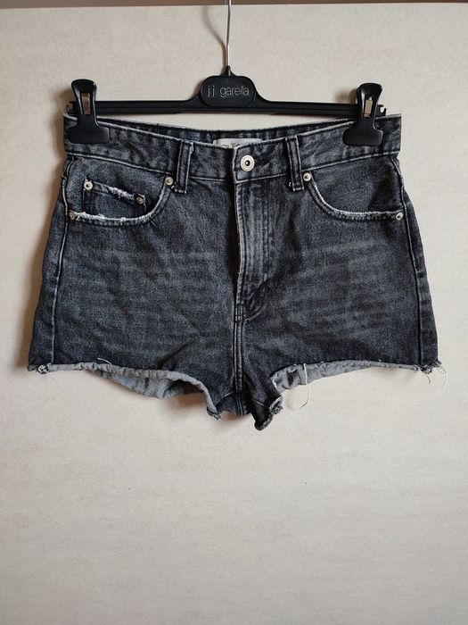 Szorty spodenki jeansowe wysoki stan Vintage Denim Bershka
