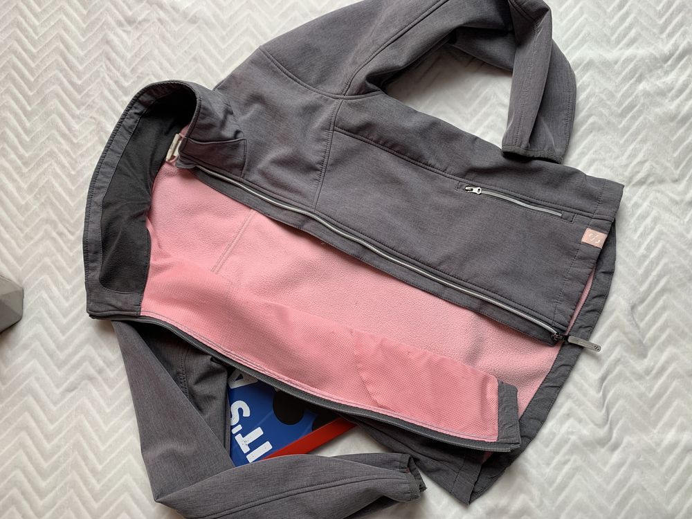 H&M szara kurtka softshell r 152 bluza