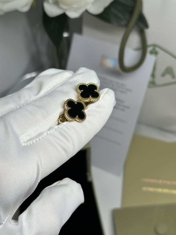 Сережки Van Cleef чорні