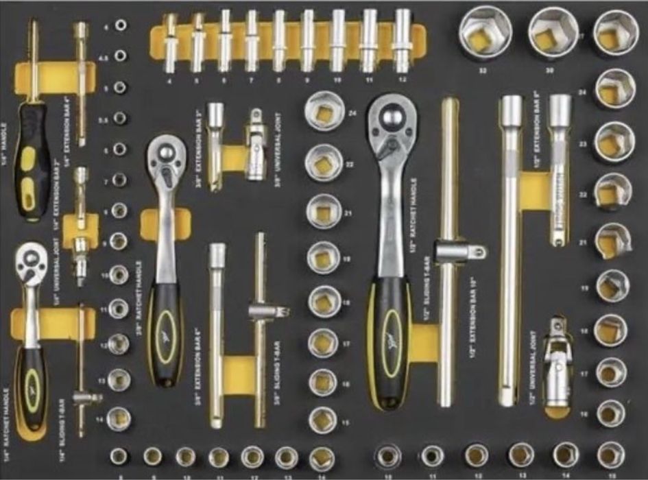 Тележка с инструментом / инструментальный шкаф MAX 156 эл. - 7 ящиков