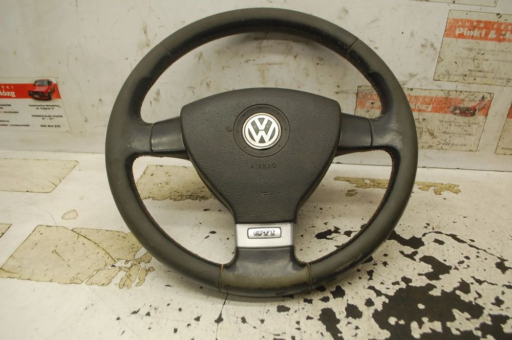 KIEROWNICZA SKÓRZANA AIR BAG 6Q0419091AA VW GOLF V GTI POLO IV GTI