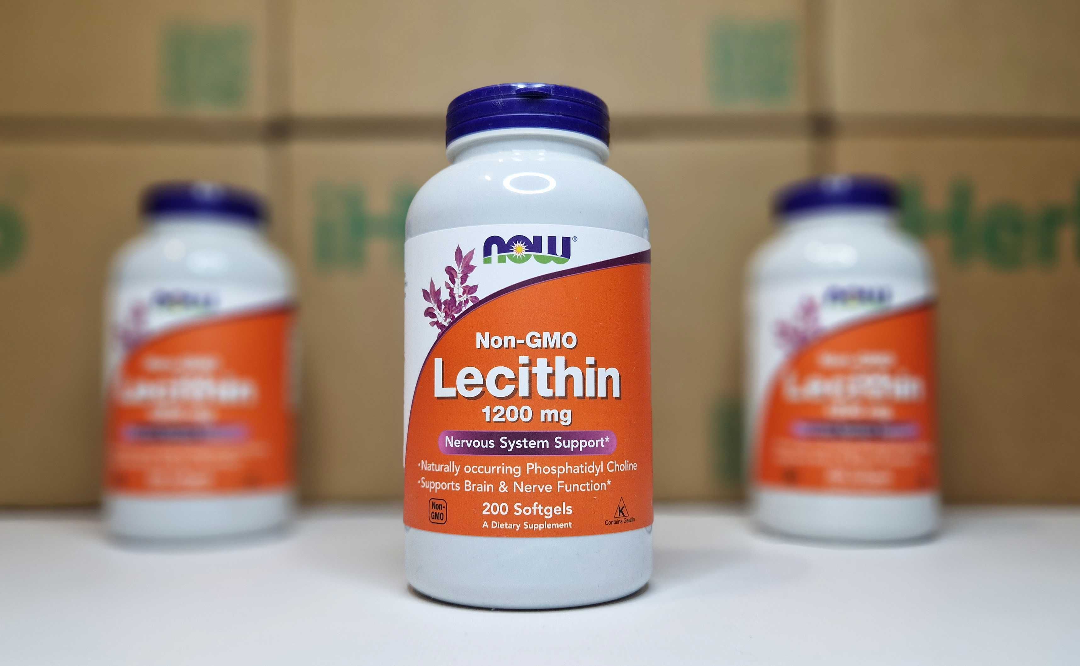 Лецитин соєвий Now Foods, 1200 мг, 100 шт та 200 шт. Lecithin.