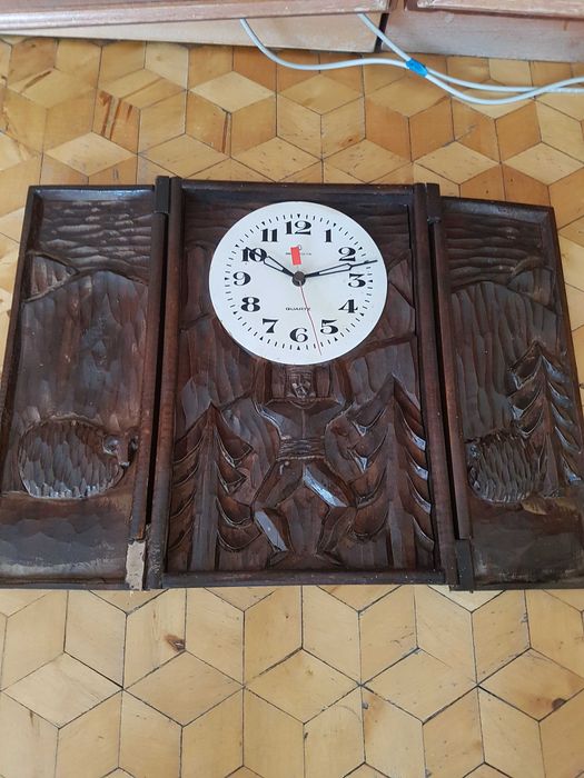 Zegar drewniany Mera Poltik PRL