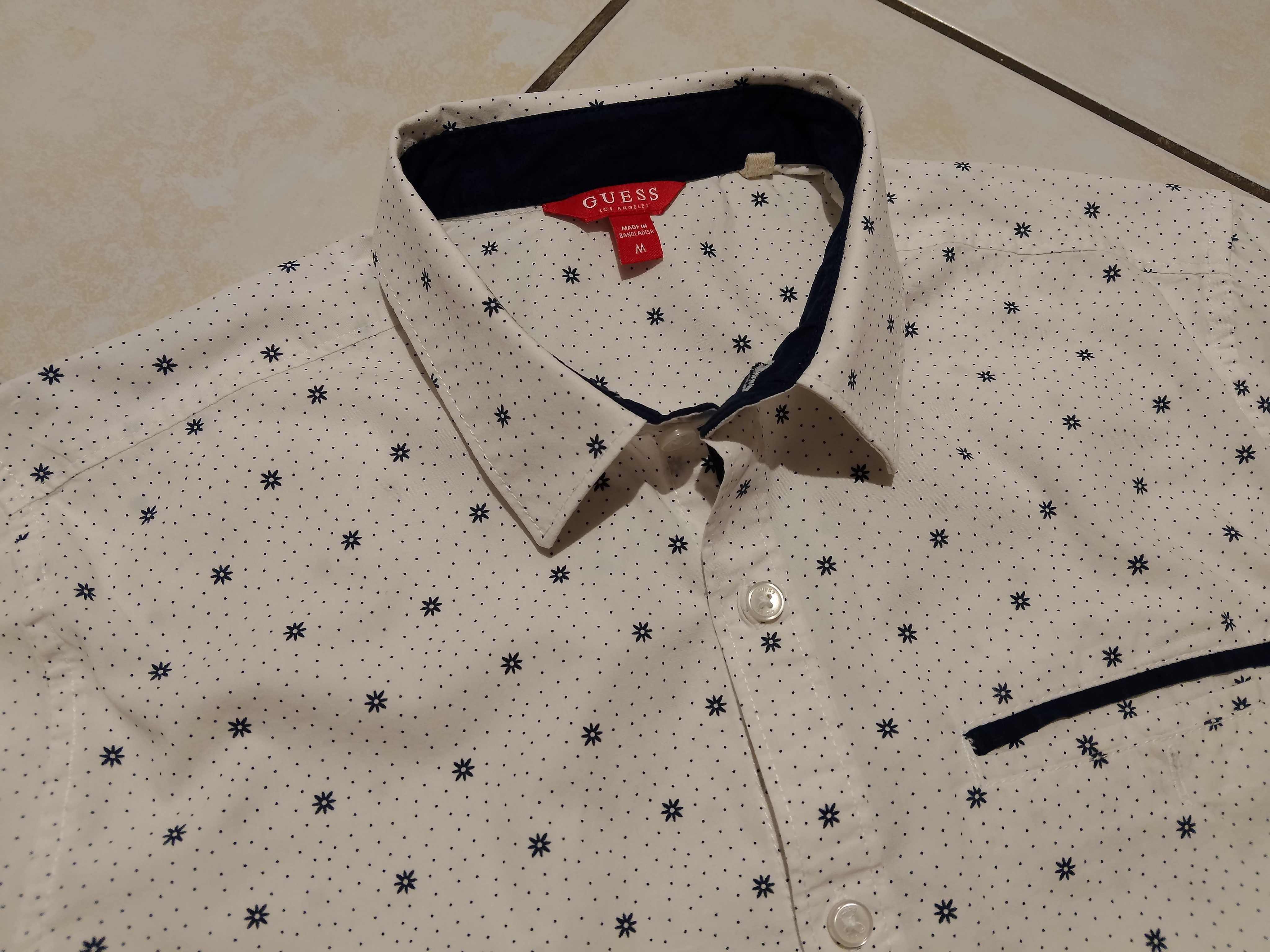 GUESS - NOWA! z LOGO Koszula Męska krótki rękaw rozmiar M