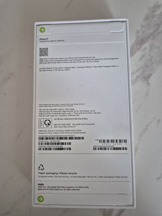 iPhone 17 blue 256gb Sim Neverlok