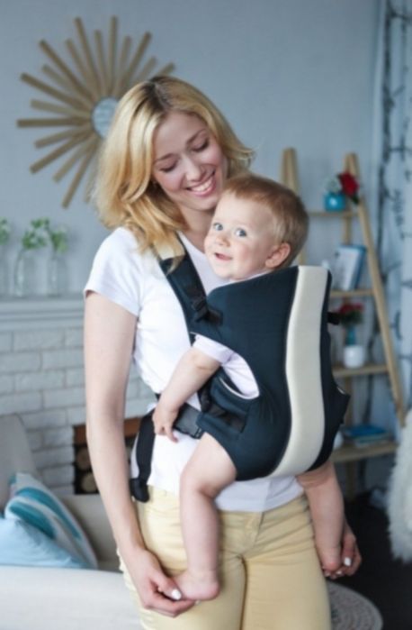 Рюкзак-кенгуру FreeOn, черный с бежевым