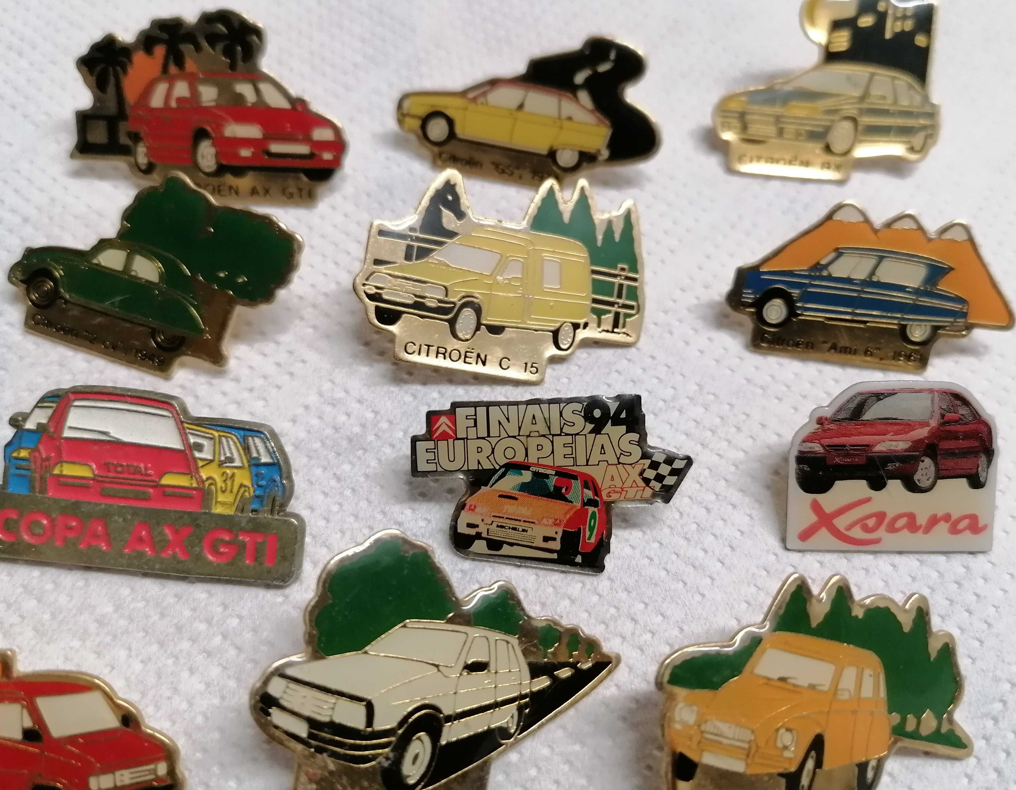 Pins "Citroeen", colecionador, lote com 15 pins