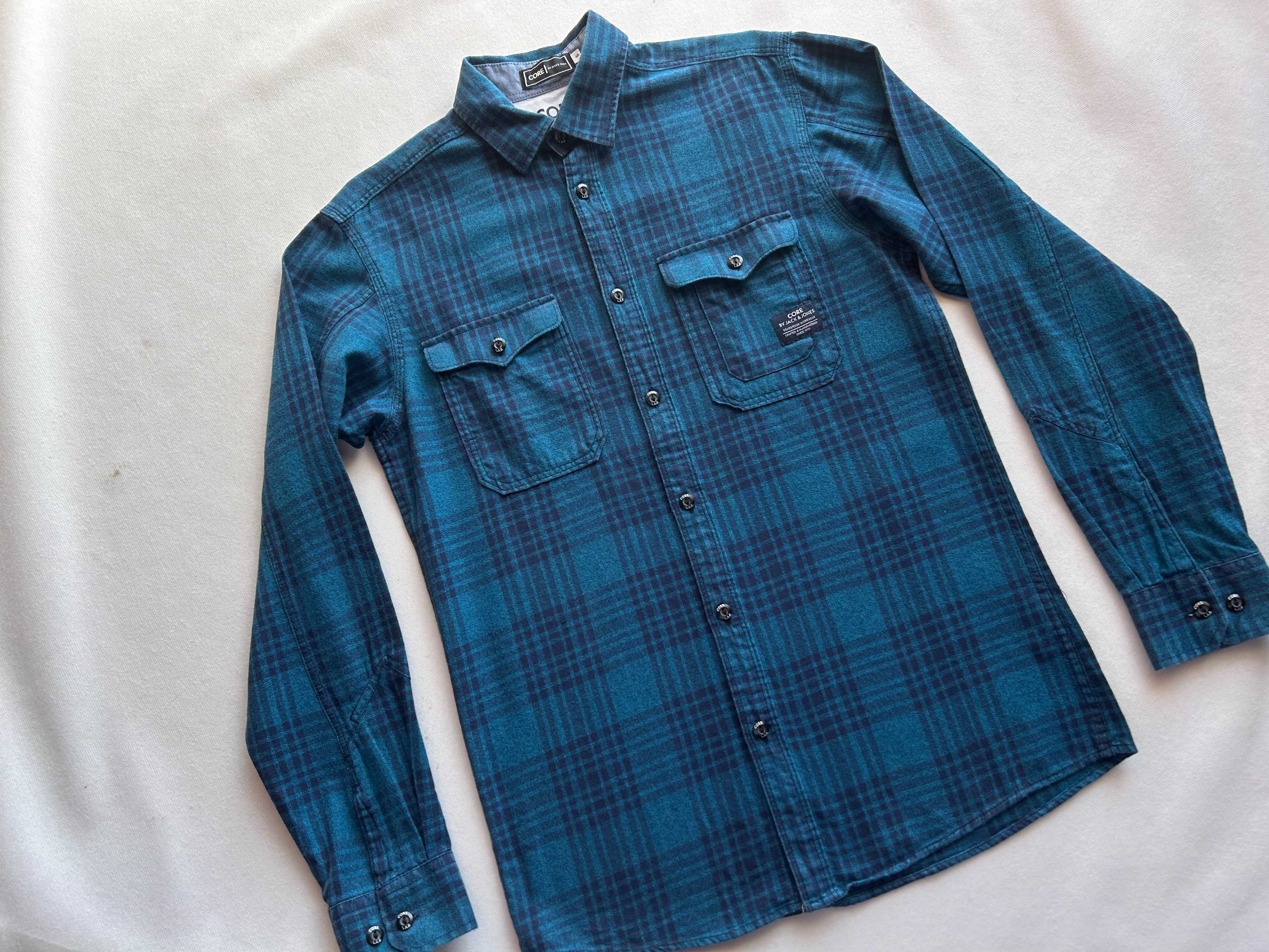 Jack & Jones _ Flanelowa koszula S _ 100% bawełna