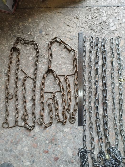 Цепь диаметром:3;4;5;6мм.Ошейник трехконцевой для скотины.