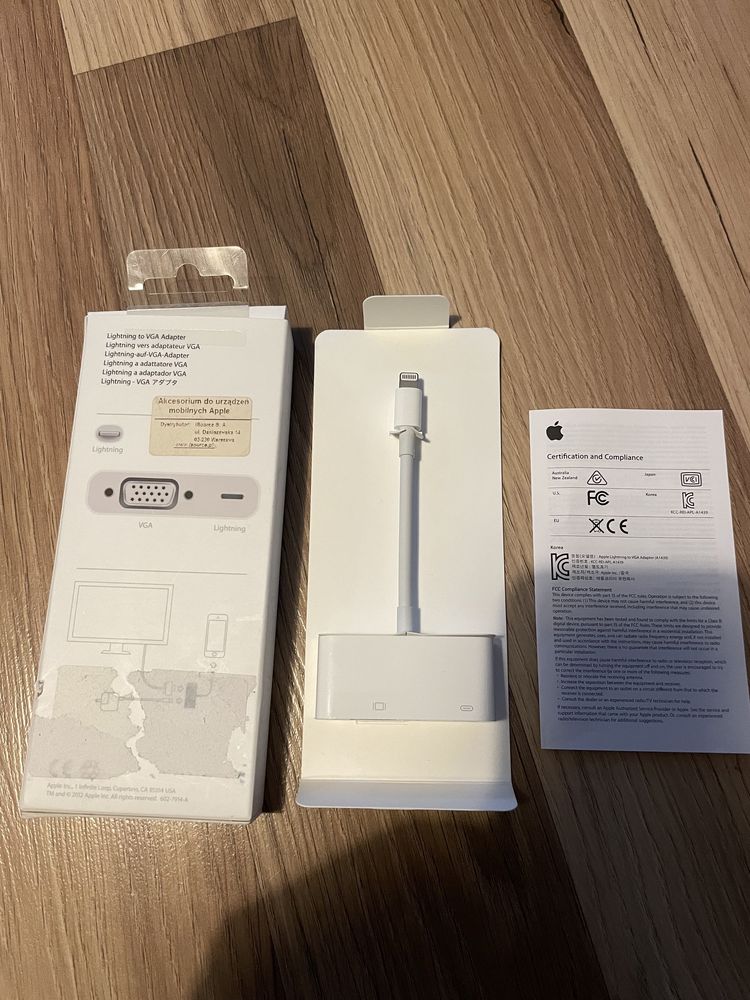 Przejściówka Apple vga adapter lightening md825zm/a