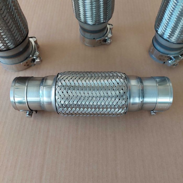 Flexíveis Inox Escape Automóvel Universal + braçadeiras Várias Medidas