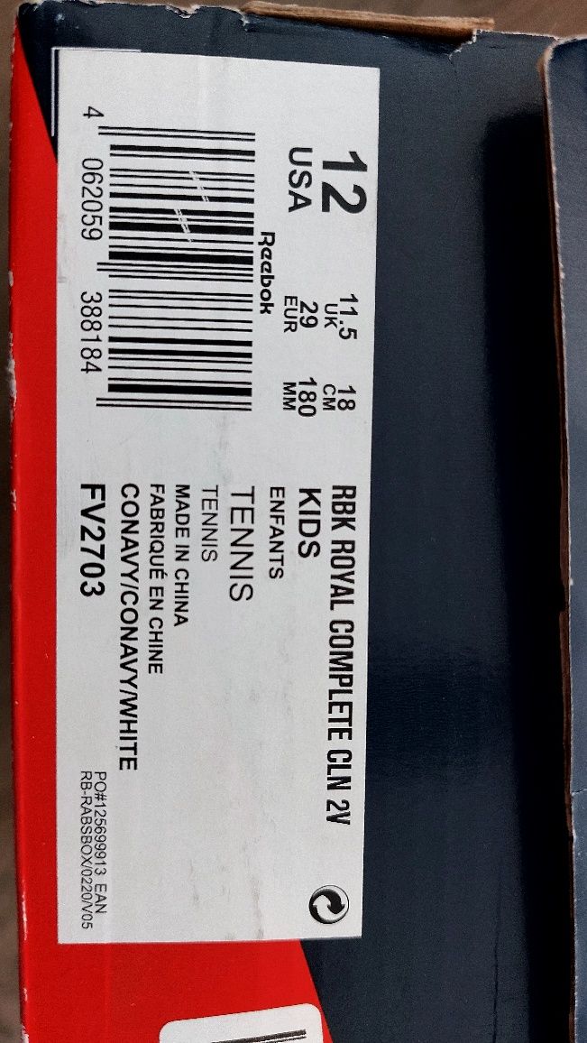 Półbuty Reebok, rozm. 29