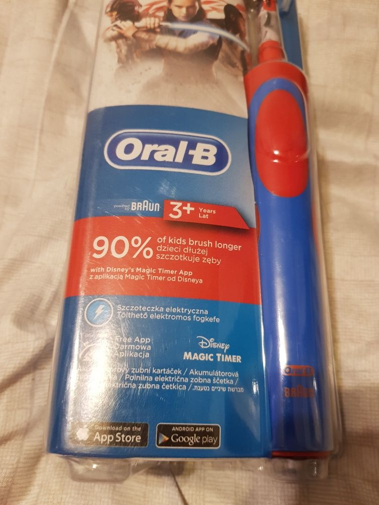 Szczoteczka elektryczna STAR WARS Oral b kids naklejki gratis