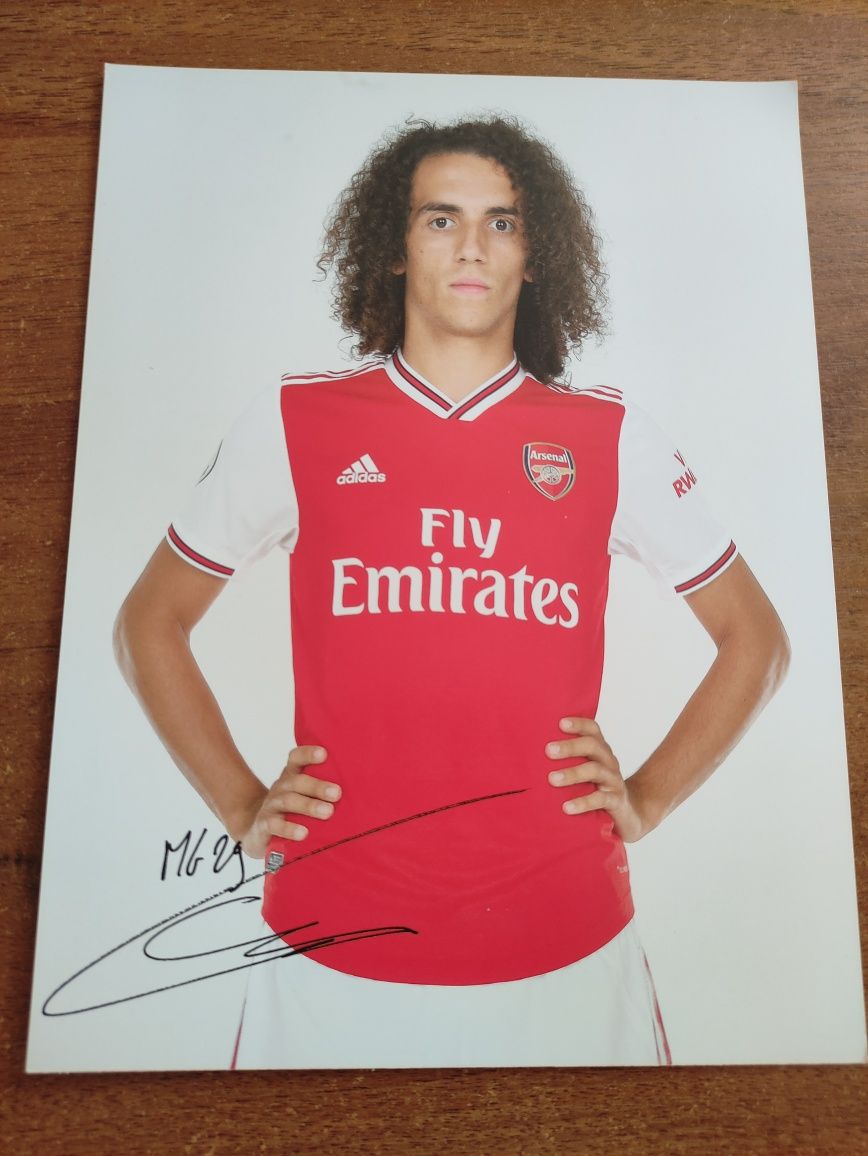Autograf, podpis, nadruk Matteo Guendouzi Arsenal Piłka Nożna Sport