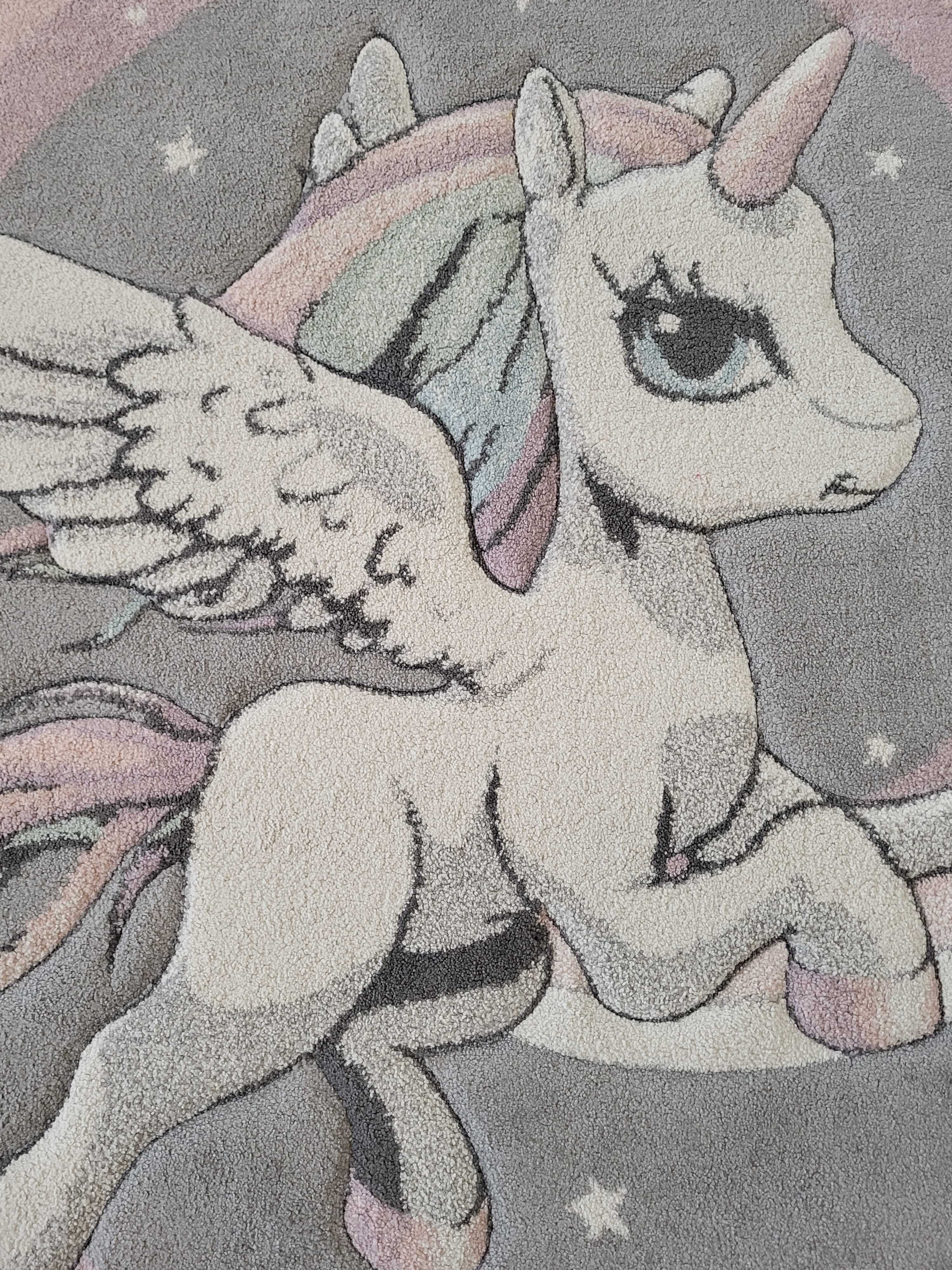 Dywan dziecięcy jednorożec pastel ponny 160×230 stan idealny