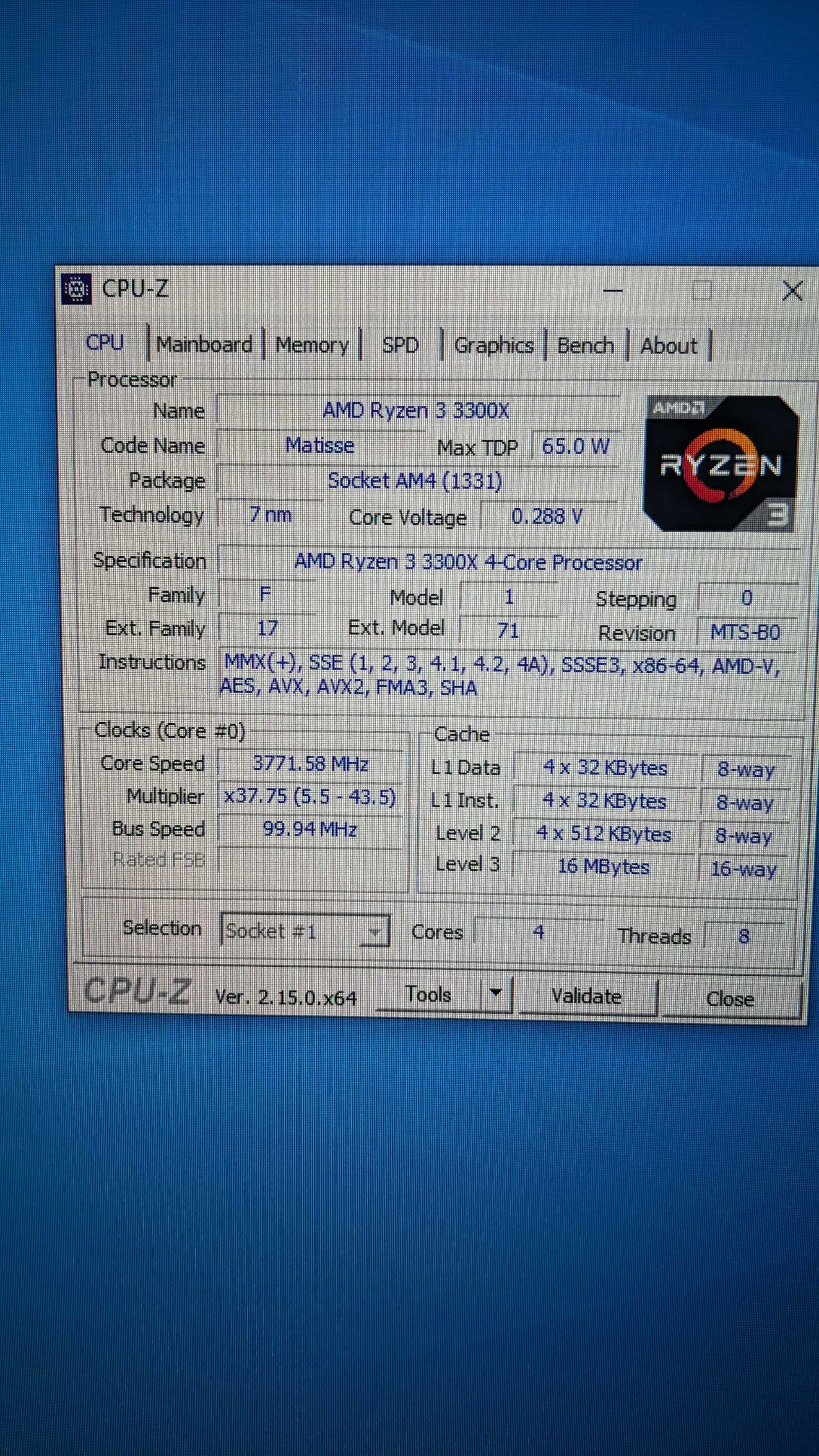 Комп'ютер  ASRock B450M = Ryzen 3 3300x = 16Gb DDR4-3000