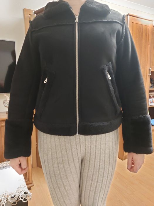 Kurtka typu kożuszek z futerkiem r.42