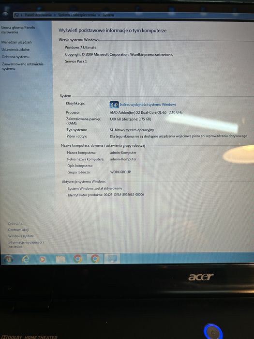Komputer Acer Aspire  7530 G