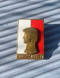 Odznaka pin Wzorowy Żołnierz przypinka brązowa Mennica Państwowa DUŻA!