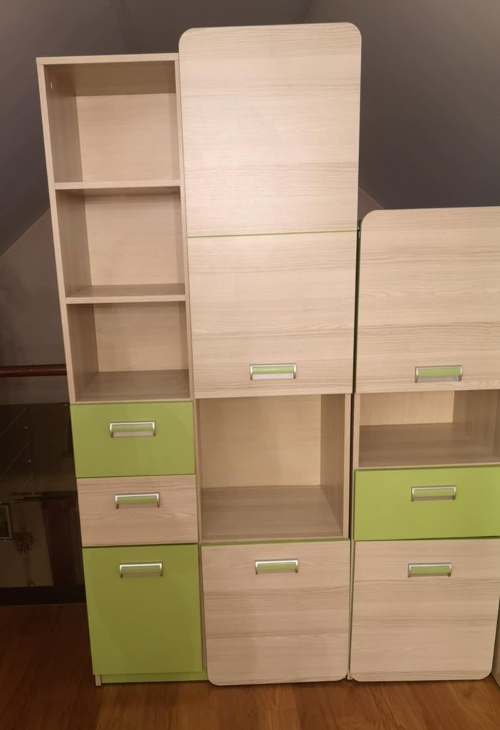 Zestaw mebli do pokoju jesion coimbra/ Zieleń limonki